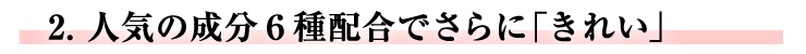 人気の成分6種配合でさらにきれい
